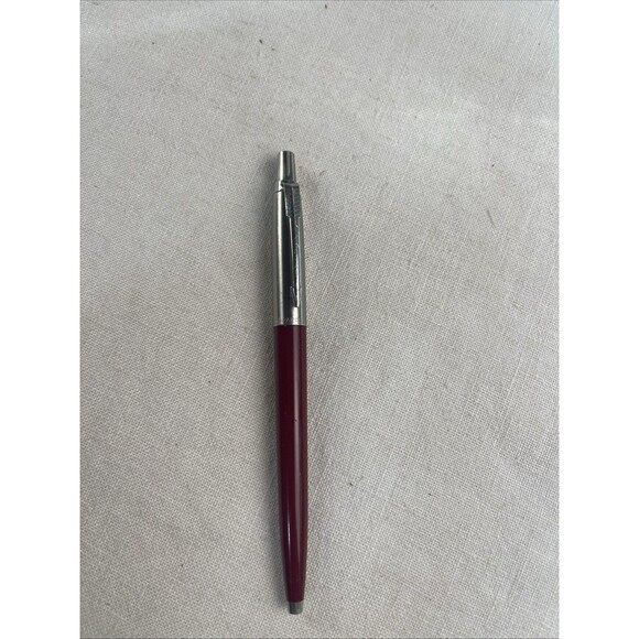 Parker Other - Vintage Parker JOTTER Ballpoint Pen Burgundy MCM Steel Cap Arrow Logo Clip USA